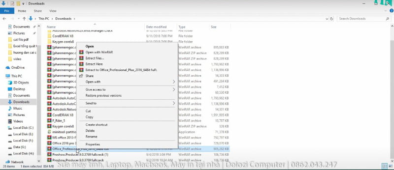 giải nén phần mềm office 2016