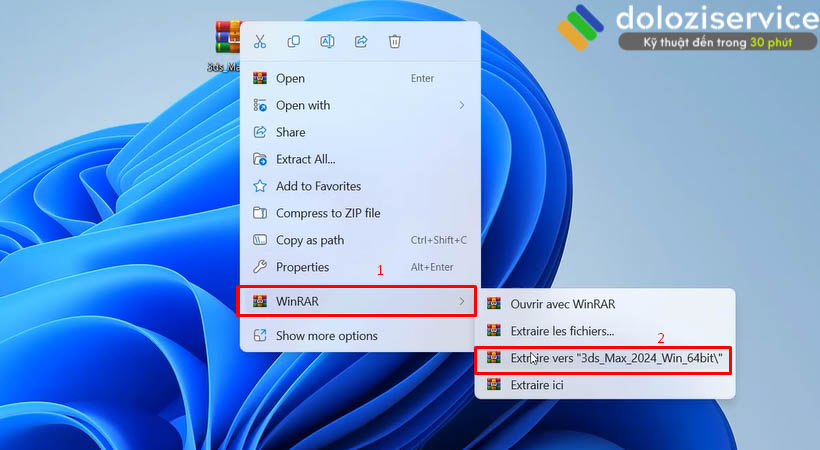 Cách Cài Đặt và Tải 3DS MAX 2024 Dễ Dàng Nhất 2 Giải nén file cài đặt 3DS MAX 2024