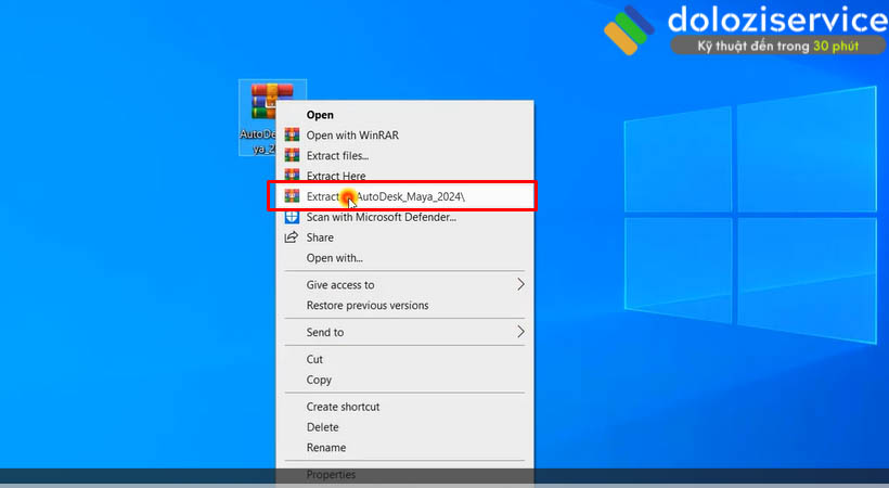 Hướng Dẫn Cài Đặt Và Tải Maya 2024 Đơn Giản Nhất 2 Giải nén file cài đặt maya 2024.