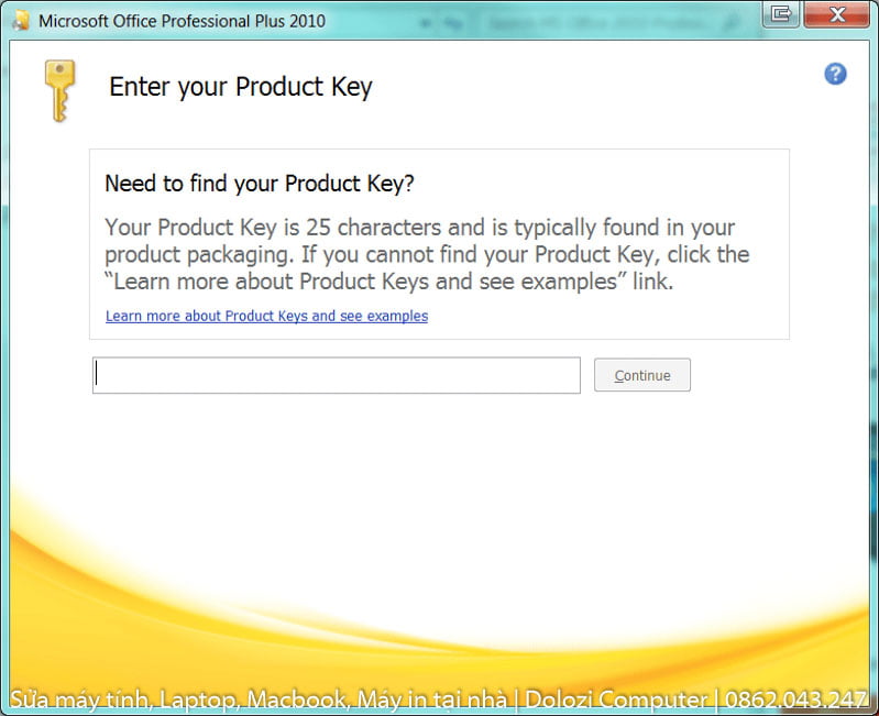 Hướng Dẫn Cài Đặt và Tải Office 2010 Dễ Dàng Nhất 4 nhập key để tiến hành cài đặt office 2016