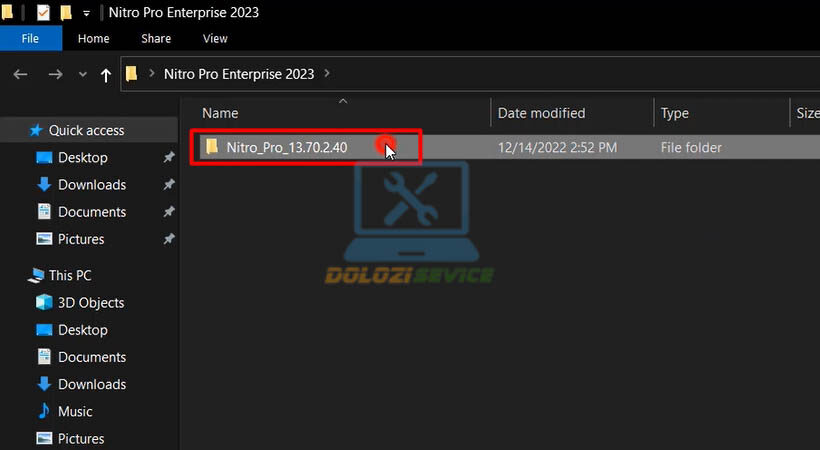 Mở file cài đặt phần mềm Nitro Pro Enterprise 2023