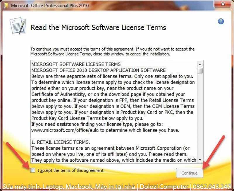 Hướng Dẫn Cài Đặt và Tải Office 2010 Dễ Dàng Nhất 5 tích chọn để tiến hành cài đặt