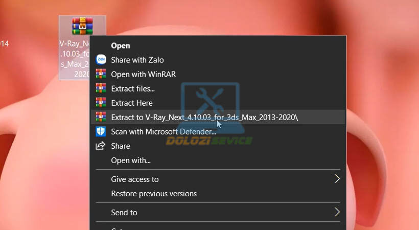 Giải nén phần mềm Vray for 3ds max 2014