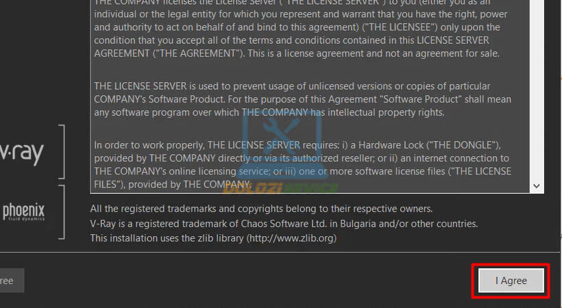 Hướng Dẫn Cài Đặt Vray cho 3ds Max 2015 - Tải Ngay! 10 Chọn I Agree