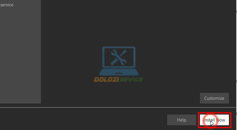 Chọn 'Install Now'.