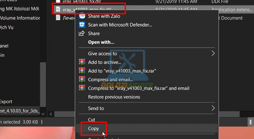 Tiếp tục sao chép file.