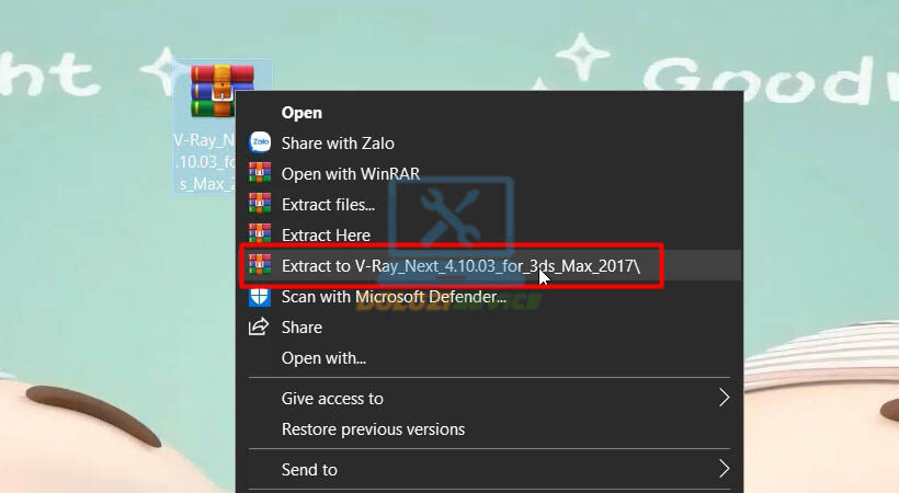Giải nén phần mềm