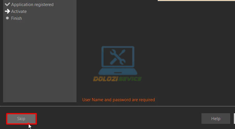 Chọn Skip kích hoạt Vray