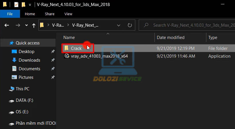 Mở tệp kích hoạt Vray