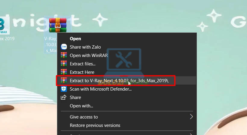 Giải nén phần mềm