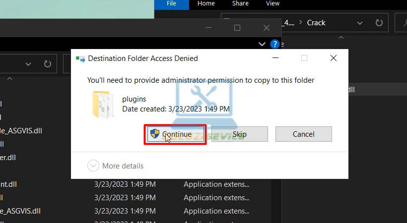 Chọn Continue hoàn tất