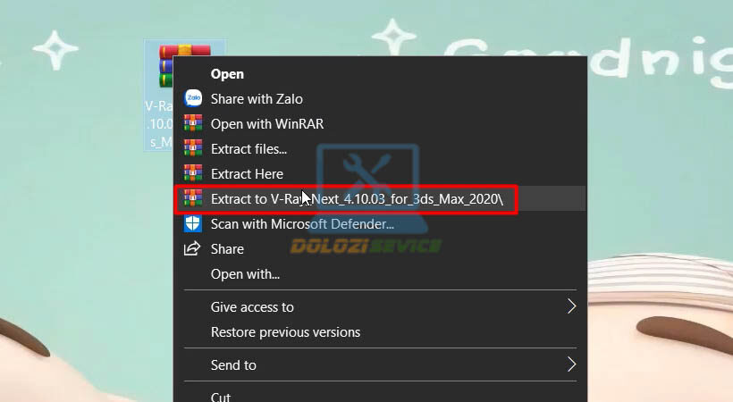 Hướng dẫn cài đặt Vray for 3ds Max 2020 và tải phần mềm miễn phí 2 Giải nén phần mềm Vray for 3ds max 2020