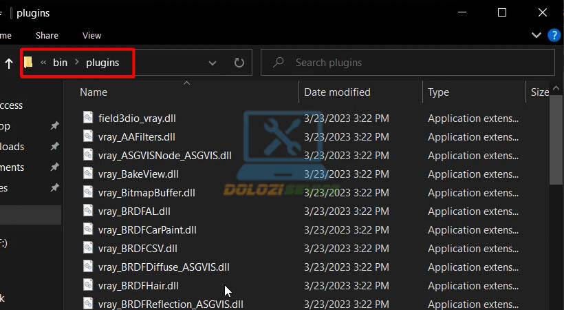 Hướng dẫn cài đặt Vray for 3ds Max 2020 và tải phần mềm miễn phí 19 Mở vị trí file bin cho Vray for 3ds max 2020