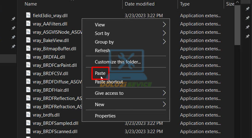 Hướng dẫn cài đặt Vray for 3ds Max 2020 và tải phần mềm miễn phí 20 Dán file vào Vray for 3ds max 2020
