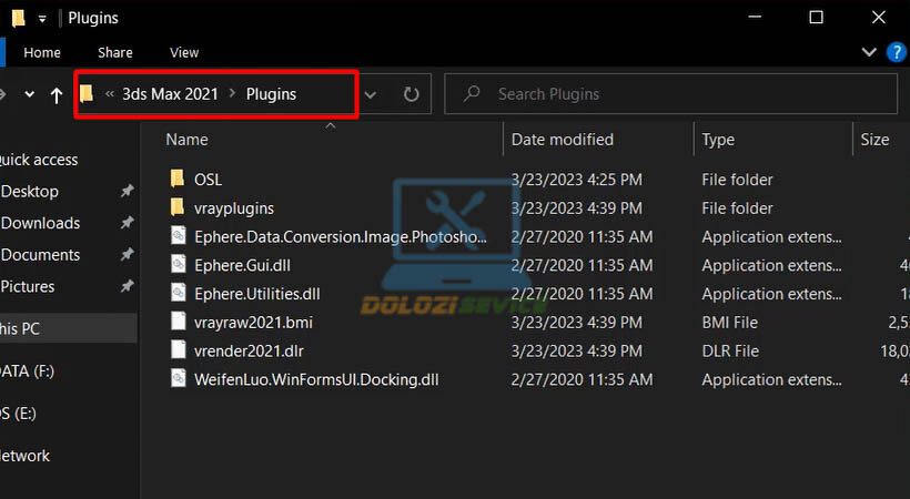 Hướng Dẫn Cài Đặt Vray for 3ds Max 2021 Đầy Đủ và Chi Tiết 11 Truy cập vào thư mục Plugins