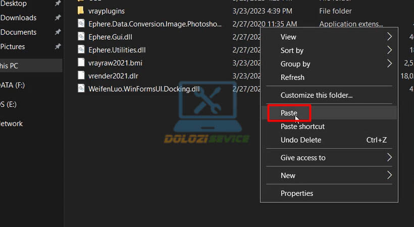 Hướng Dẫn Cài Đặt Vray for 3ds Max 2021 Đầy Đủ và Chi Tiết 12 Dán file kích hoạt vào