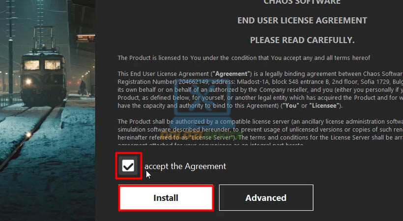 Hướng Dẫn Cài Đặt Vray for 3ds Max 2021 Đầy Đủ và Chi Tiết 5 Chọn Accept và Install