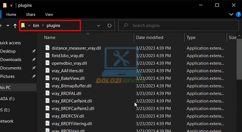 Hướng Dẫn Cài Đặt Vray for 3ds Max 2021 Đầy Đủ và Chi Tiết 15 Điều hướng đến thư mục bin