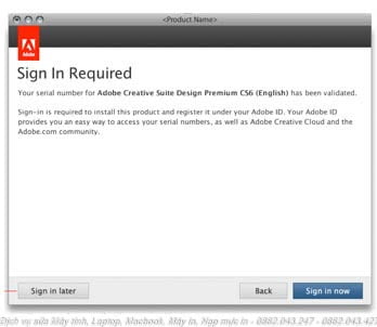 chọn Sign in later nhé